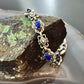 Carolyn Pollack Sterling Silver Lapis Decorated Foldover Link Bracelet For Women