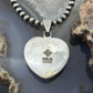 Sterling Silver Southwestern Style Azurite Malachite Heart Pendant For Women #2