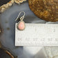 Sterling Silver Southwestern Style Teardrop Pink Conch Dangle Earrings For Women