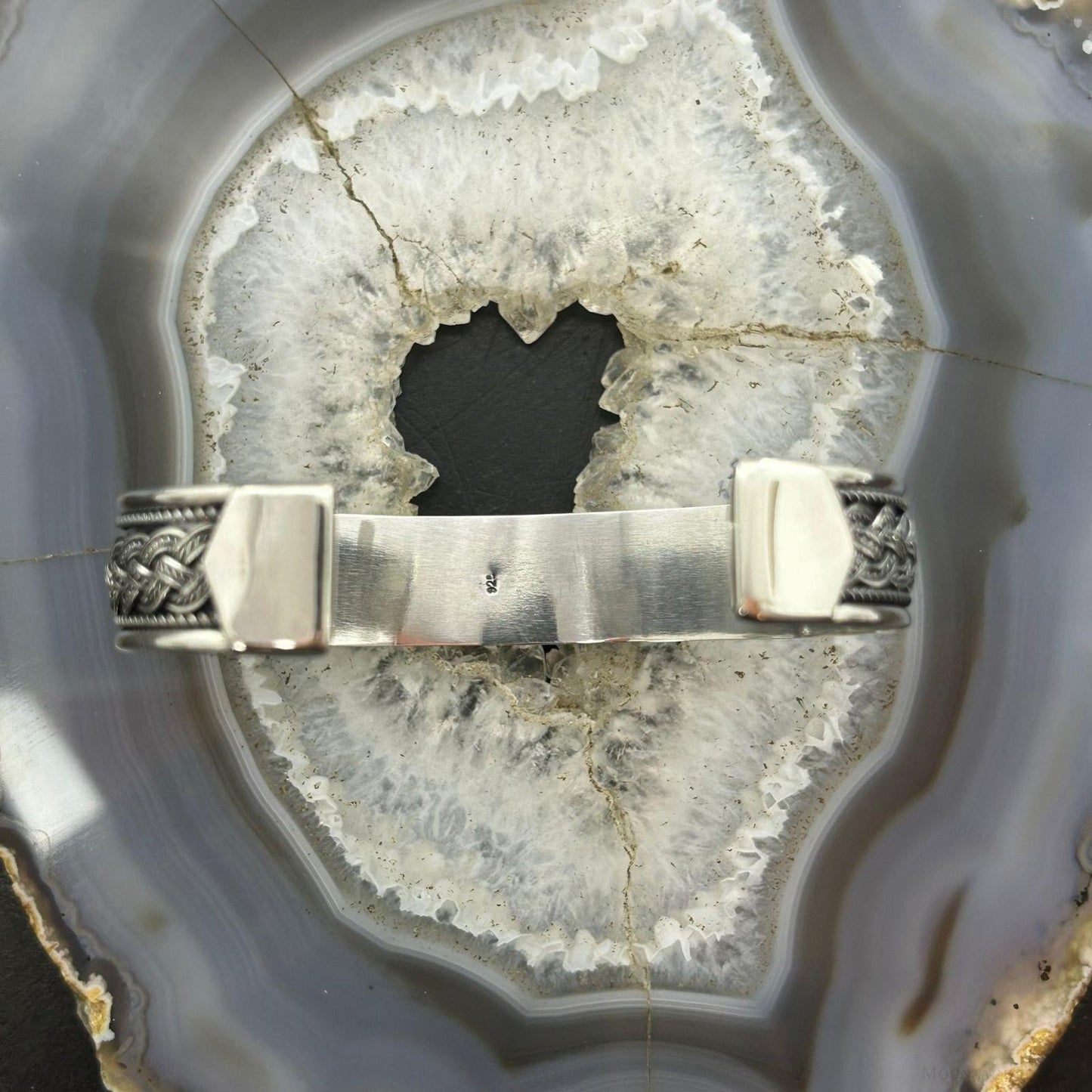 Sterling Silver Flexible & Adjustable Braided Fashion Bracelet For Women