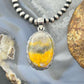 Sterling Silver Southwestern Style Oval Yellow Jasper Pendant For Women #1