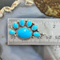 Native American Sterling Silver Turquoise Cluster Dangle Earrings For Women