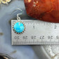 Sterling Southwestern Style Round Mojave Turquoise Dangle Earrings For Women