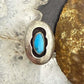 Vinatge Native American Silver Turquoise Shadow Box Ring Size 6.25 For Women