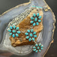 Sterling Silver Southwestern Style Turquoise 6 Cluster 19" Necklace For Women