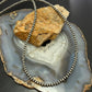 Sterling Silver Southwestern Style 4 mm Navajo Pearl Beads 24"-26" Necklace For Women