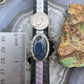 Sterling Silver Southwestern Style Oval Labradorite Ring Size 8 For Women