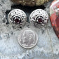 Carolyn Pollack Sterling Silver Faceted Round Garnet Omega Back Stud Earrings