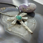 Gary Custer Navajo Sterling Silver Tufa Cast Turquoise Dragonfly Unisex Pendant