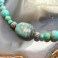 Carolyn Pollack Sterling Silver Round & Oval Turquoise Beads Decorated 20"-22" Necklace For Women