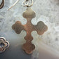 Sterling Silver Southwestern Style Turquoise Cross Dangle Earrings For Women