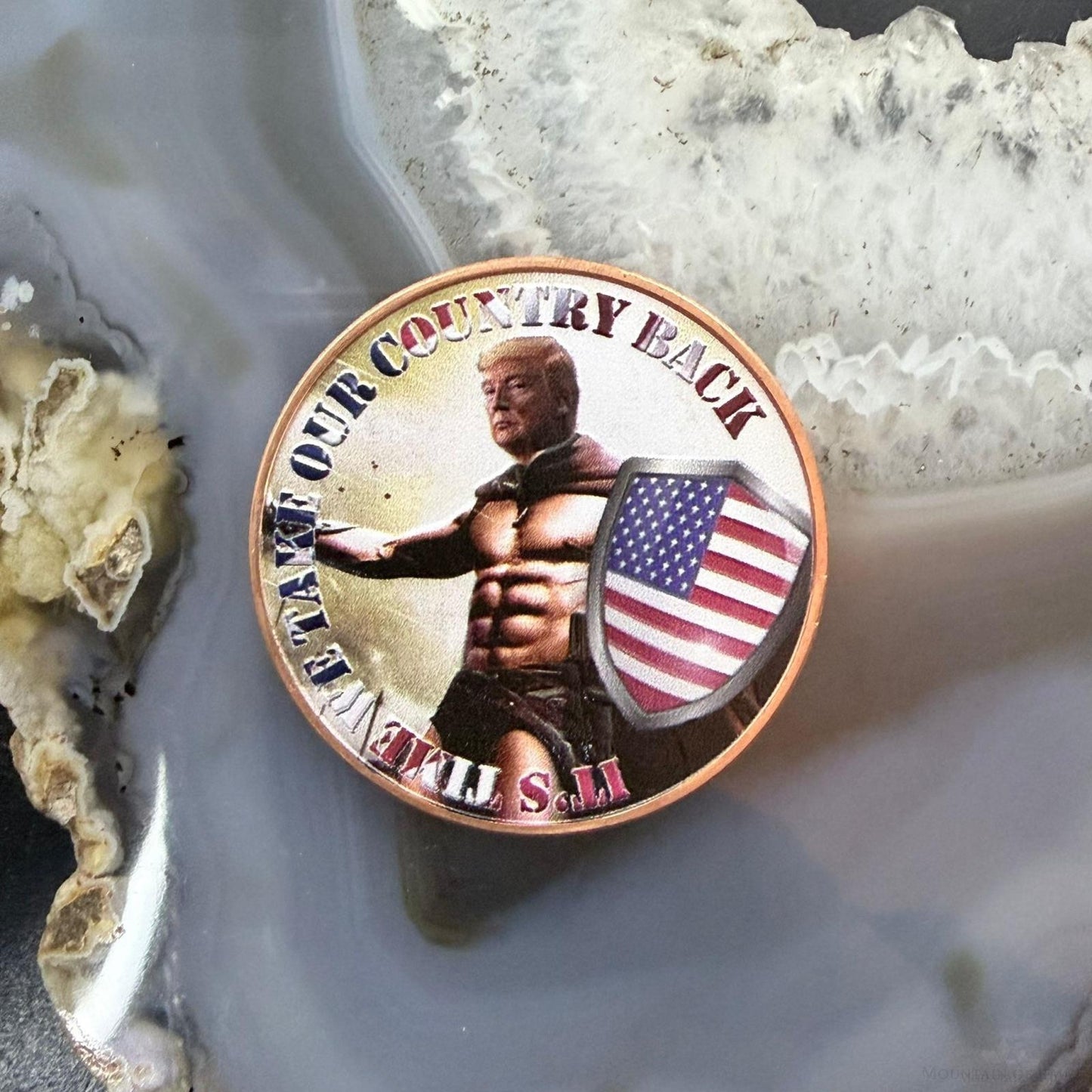 New Tube of 20 One AVDP Ounce .999 Fine Colorized Copper President Trump Rounds