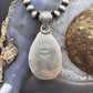 Native American Sterling Silver Teardrop Black Jack Decorated Pendant For Women