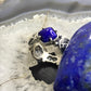 Jody Naranjo Sterling Silver Diamond Shape Lapis Lazuli Petroglyph Ring Size 9 For Women