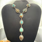 Sterling Silver Southwestern Style Teardrop Turquoise #8 Lariat Necklace For Women