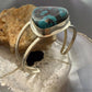 Frank Chavez Sterling Silver Native American Triangle Turquoise Bracelet For Women