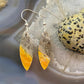 Sterling Silver Marquise Bumblebee Jasper Slab Dangle Earrings For Women #064