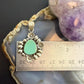 Sterling Silver Southwestern Style Turquoise w/Flower Decorated Pendant For Women #1