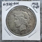 1923 US 90% Peace Silver Dollar F-VF #61325-5OX
