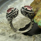 Carolyn Pollack Sterling Silver Faceted Rhodochrosite Doublet Ring Size 6 For Women