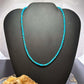 Sterling Silver 4mm Saucer Turquoise Beads 17" Necklace For Women