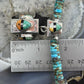 Cliffton Aguilar Santo Domingo Sterling Silver & Turquoise Beads w/Pendant 18" Necklace