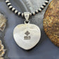 Sterling Silver Southwestern Style Azurite Malachite Heart Decorated Pendant For Women
