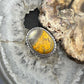 Sterling Silver Southwestern Style Oval Yellow Jasper Decorated Ring Size 6.75 For Women