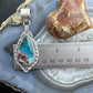 Sterling Silver Southwestern Style Elongated Teardrop Shattuckite Pendant For Women
