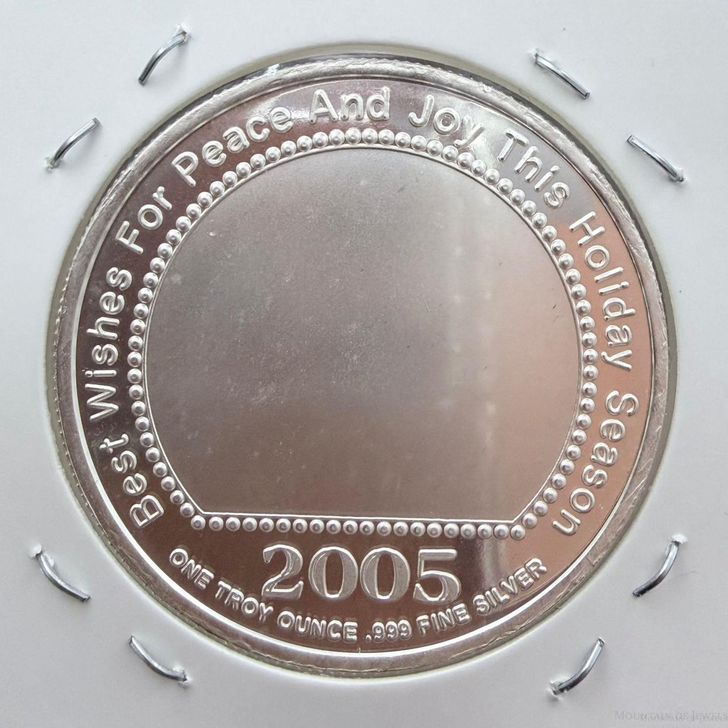 US 2005 One Troy Ounce .999 Fine Silver Round Season's Greeting #102525-2HXPE