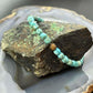Sterling Silver Faceted Turquoise Beads 7.5" Bracelet For Women