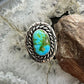 Native American Sterling Silver Sonora Gold Turquoise Ring Size 10 For Women