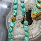 Vintage Kingman Turquoise & Tiger's Eye Beads Necklace w/Horse Head 24" Necklace For Women