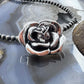 Sterling Silver Fashion Electroform Decorated Rose Pendant- Taxco Mexico