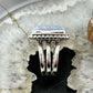 Sterling Silver Southwestern Style Square Blue Lace Agate Ring Size 7.5 For Women