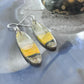 Sterling Silver Oval Bumblebee Jasper Slab Dangle Earrings For Women #167