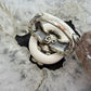 Carolyn Pollack Sterling Silver White Agate & Oval Amethyst Ring Size 7.25 For Women