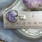 Sterling Silver Southwestern Style Charoite Heart Shape Pendant For Women