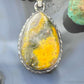 Sterling Silver Southwestern Style Teardrop Yellow Jasper Pendant For Women #2