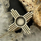 Vintage Native American Taos NM Sterling Silver Cast Zia Ring Size 7.5 For Women