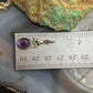 Sterling Silver Southwestern Style Oval Amethyst Decorated Charm/Pendant For Women