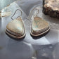 Sterling Silver Southwestern Style Triangle Royston Turquoise Dangle Earrings For Women