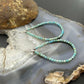 Sterling Silver Faceted Turquoise Hoop Dangle Earrings For Women