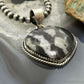 Sterling Silver Southwestern Style White Buffalo Heart Pendant For Women #4