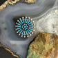 Sibert Bowannie Zuni Native American Sterling Silver Needlepoint Turquoise Brooch For Women