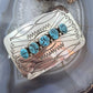 Joann Begay Native American Sterling Silver 5 Turquoise Stamped Belt Buckle For Men