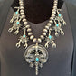 Frank Valdez Native American Sterling Silver Scorpions w/Navajo Pearl Unisex Necklace