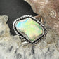 Sterling Silver Southwestern Style Natural Shape Opal Ring Size 7.25 For Women #1