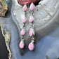 Native American Sterling Silver 4 Pink Conch Long Dangle Earrings For Women #1