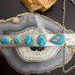 Sterling Silver Southwestern Style Kingman Turquoise Lariat Necklace For Women